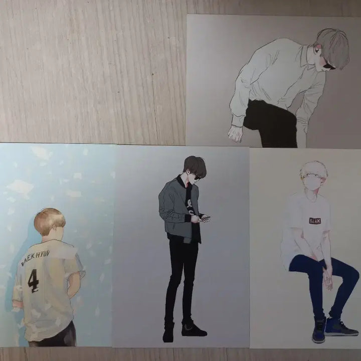 [BUNJANG] Baekhyun Fan Art Book, Postcards, Stickers Bundle Set / 백현 팬아트북, 팬아트엽서, 스티커