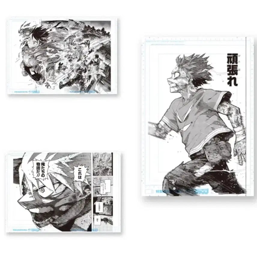 [BUNJANG] My Hero Academia Original Art Exhibition Digital Manuscript 3-Piece Set / 나히아 히로아카 원화전 디지털 원고 3장 세트