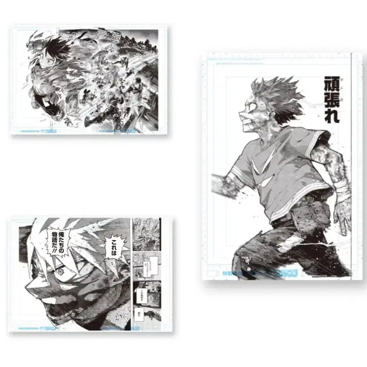 [BUNJANG] My Hero Academia Original Art Exhibition Digital Manuscript 3-Piece Set / 나히아 히로아카 원화전 디지털 원고 3장 세트