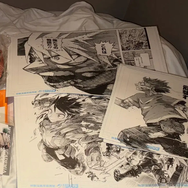 [BUNJANG] My Hero Academia Original Art Exhibition Digital Manuscript 3-Piece Set / 나히아 히로아카 원화전 디지털 원고 3장 세트