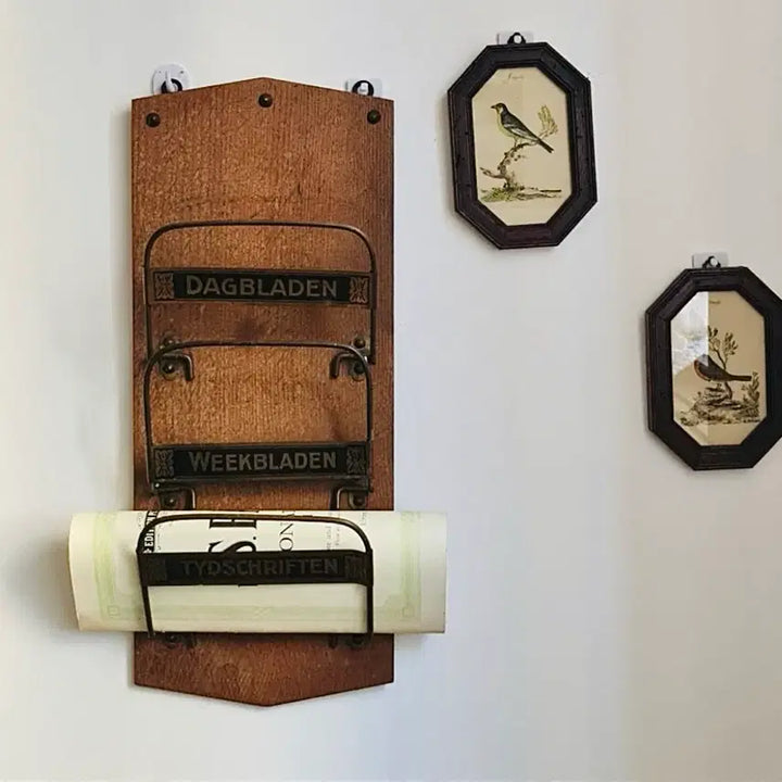 [BUNJANG] Vintage Dutch 3-Tier Wooden Magazine Rack / [유럽 고전빈티지] 카페감성소품 원목 네덜란드 3단 매거진랙