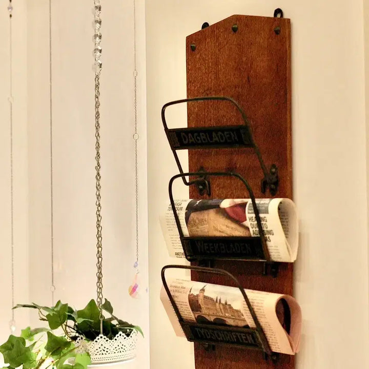 [BUNJANG] Vintage Dutch 3-Tier Wooden Magazine Rack / [유럽 고전빈티지] 카페감성소품 원목 네덜란드 3단 매거진랙