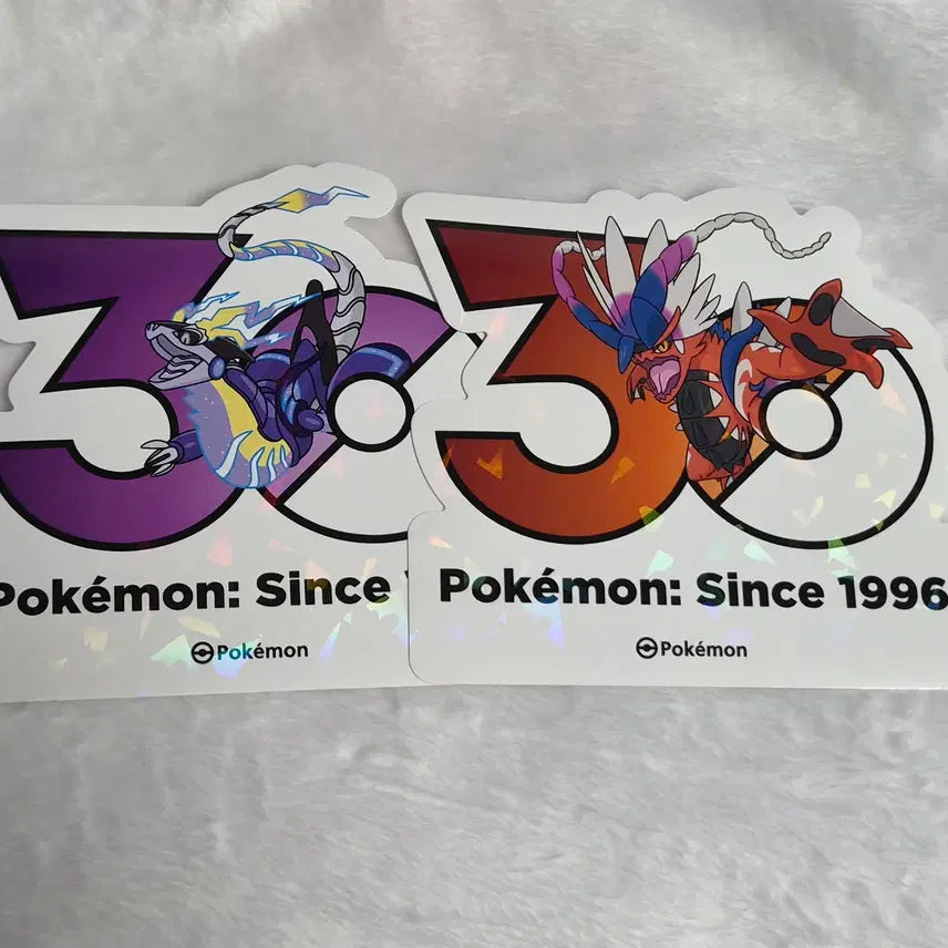 [BUNJANG] Pokemon 30th Anniversary Logo Sticker Miraidon, Koraidon / 포켓몬 30주년 로고 스티커 미라이돈, 코라이돈 판매합니다.