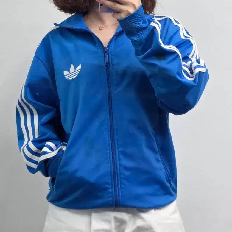 [BUNJANG] Adidas Originals Firebird Track Jacket Blue Size 95 / [프립]95/아디다스 불꽃 져지 블루