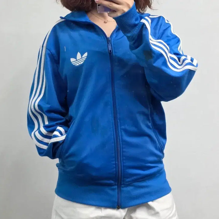 [BUNJANG] Adidas Originals Firebird Track Jacket Blue Size 95 / [프립]95/아디다스 불꽃 져지 블루