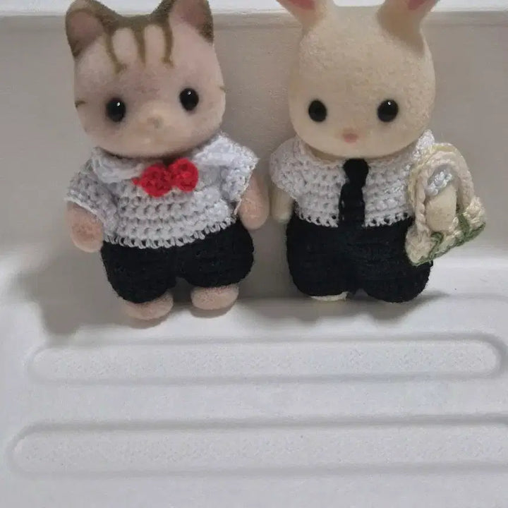 [BUNJANG] Handmade Knitted Clothes for Sylvanian Families Standing Dolls / 실바니안 직립 수제뜨개옷