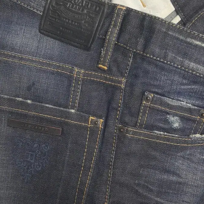 [BUNJANG] DSQUARED2 Embroidered Biker Denim Jeans 31" Italian Edition / [정품] 디스퀘어드2(사방스판) 자수진데님 31인치(No.380)S급!