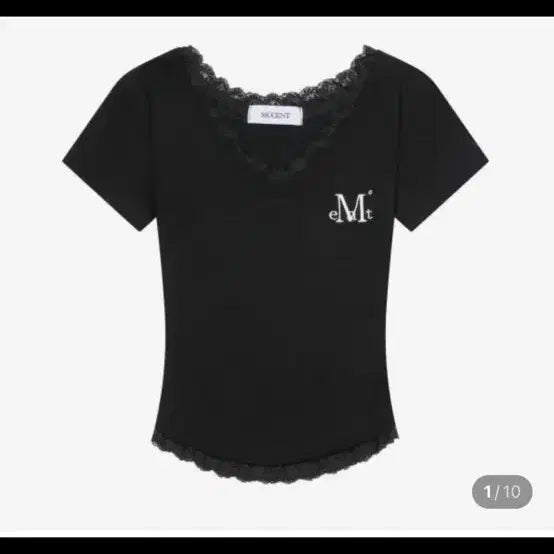 [BUNJANG] MUSEENT Sunnie Lace Short Sleeve T-Shirt (Sealed) / 무센트 서니어 레이스 반팔 미개봉 미착용 판매(하투하 이안 착용)