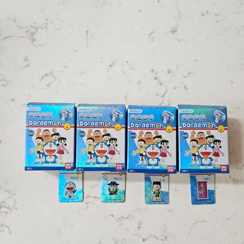 [BUNJANG] Doraemon Rice Grain Figures 4-Type Set / 도라에몽 쌀알피규어 4종 세트 새상품