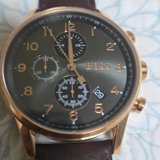 [BUNJANG] Hugo Boss Navigator Chronograph Leather Men&