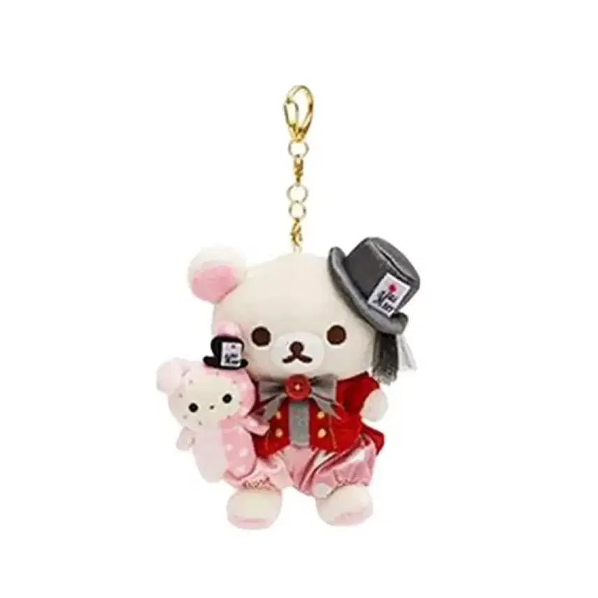 [BUNJANG] San-X 90th Anniversary Exhibition Rilakkuma Mascot Keychain / 산엑스 90주년 전시회 시리즈 코리락쿠마 마스코트 키링