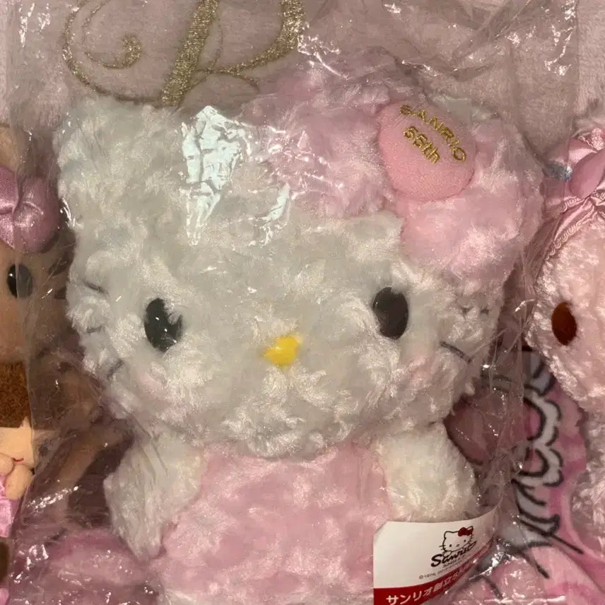 [BUNJANG] Sanrio 55th Anniversary Kitty Rose Boa Fur Plush / 새제품) 산리오 55주년 키티 보아털 키티 장미털 키티 로즈보아털 키티