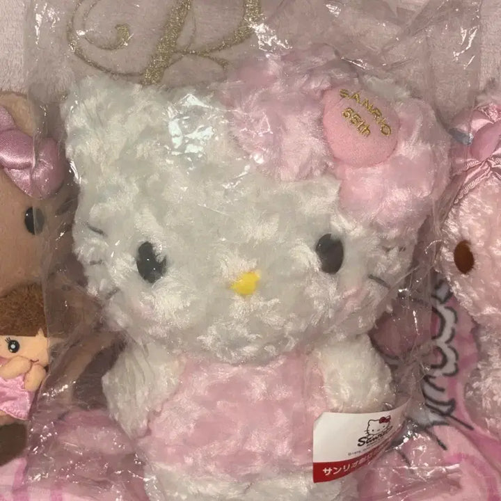 [BUNJANG] Sanrio 55th Anniversary Kitty Rose Boa Fur Plush / 새제품) 산리오 55주년 키티 보아털 키티 장미털 키티 로즈보아털 키티