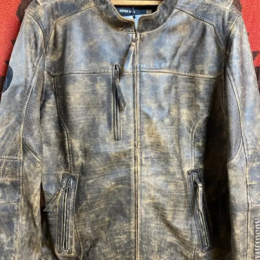 [BUNJANG] Harley-Davidson MIRAMAR XL Brown Leather Riding Jacket / 할리데이비슨 MIRAMAR 가죽자켓 라이딩자켓 브라운 XL