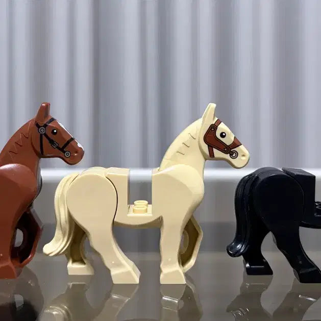 [BUNJANG] Lego Castle Horses (Black, Brown, Tan) Set / 레고 캐슬 말 흑마 갈색말 탄색 말 검정색 말