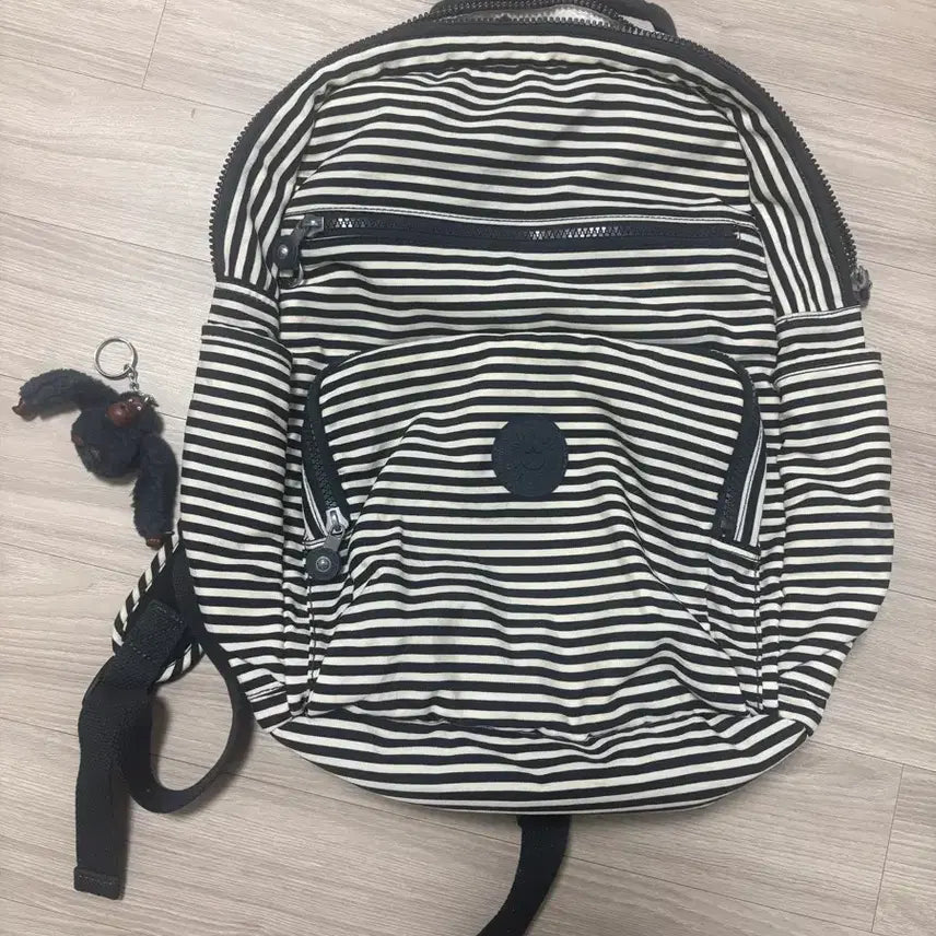 [BUNJANG] Kipling Vintage Stripe Backpack / 키플링 빈티지 스트라이프 백팩