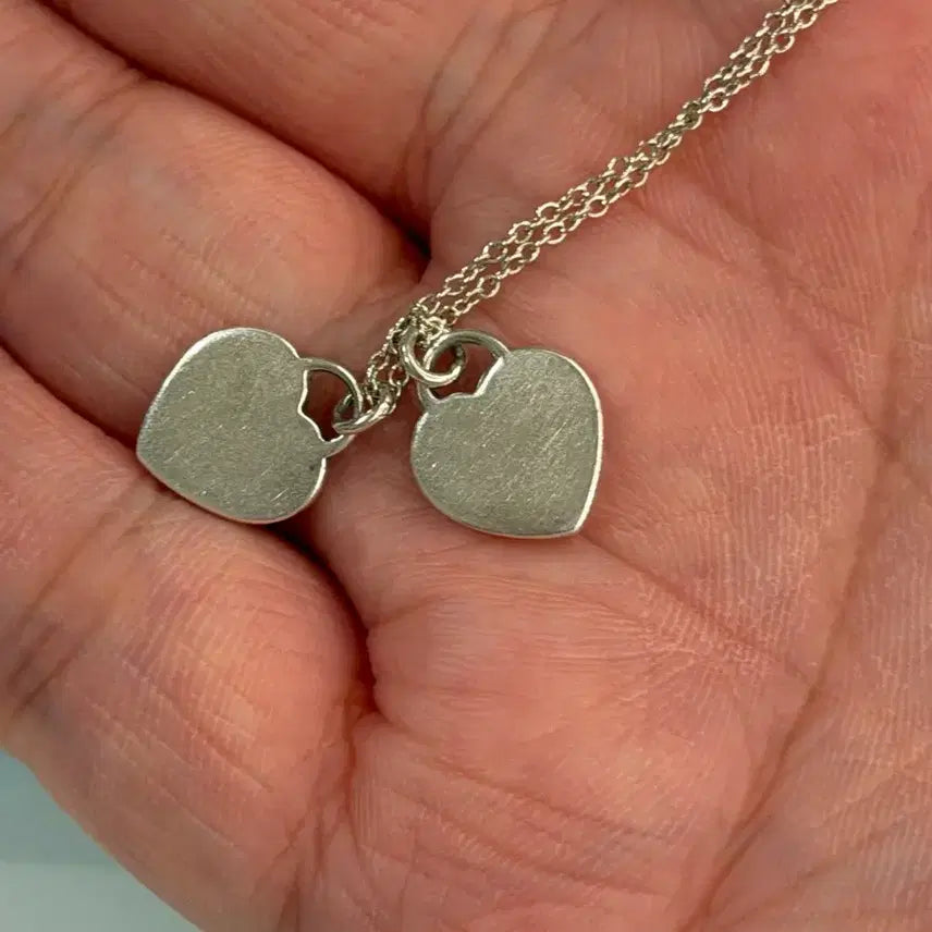 [BUNJANG] Tiffany &amp; Co. Return to Tiffany Double Heart Necklace Silver / 티파니앤코 리턴투티파니 더블 하트 목걸이 실버