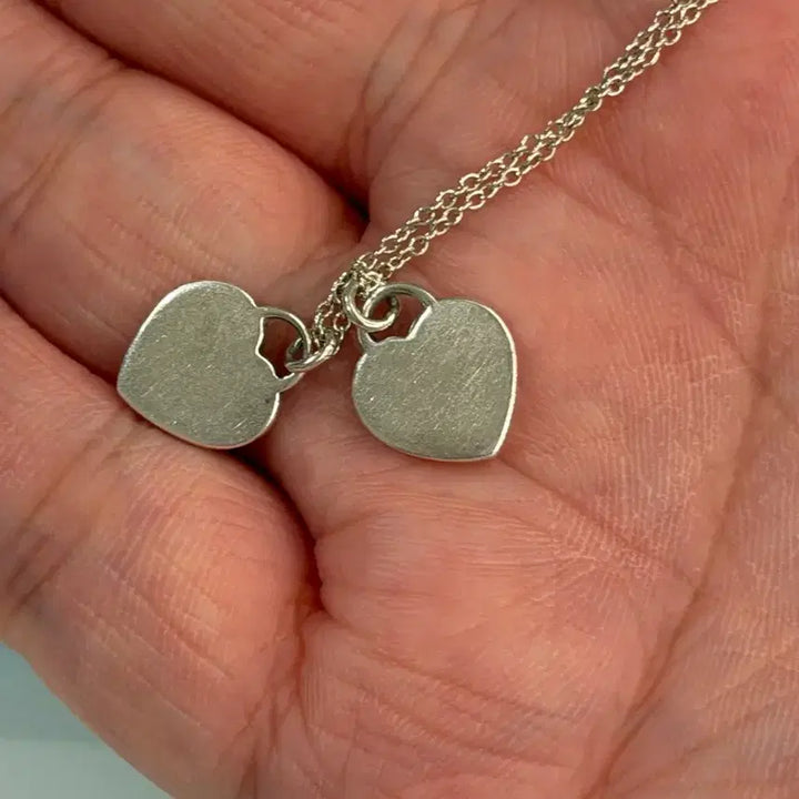 [BUNJANG] Tiffany &amp; Co. Return to Tiffany Double Heart Necklace Silver / 티파니앤코 리턴투티파니 더블 하트 목걸이 실버