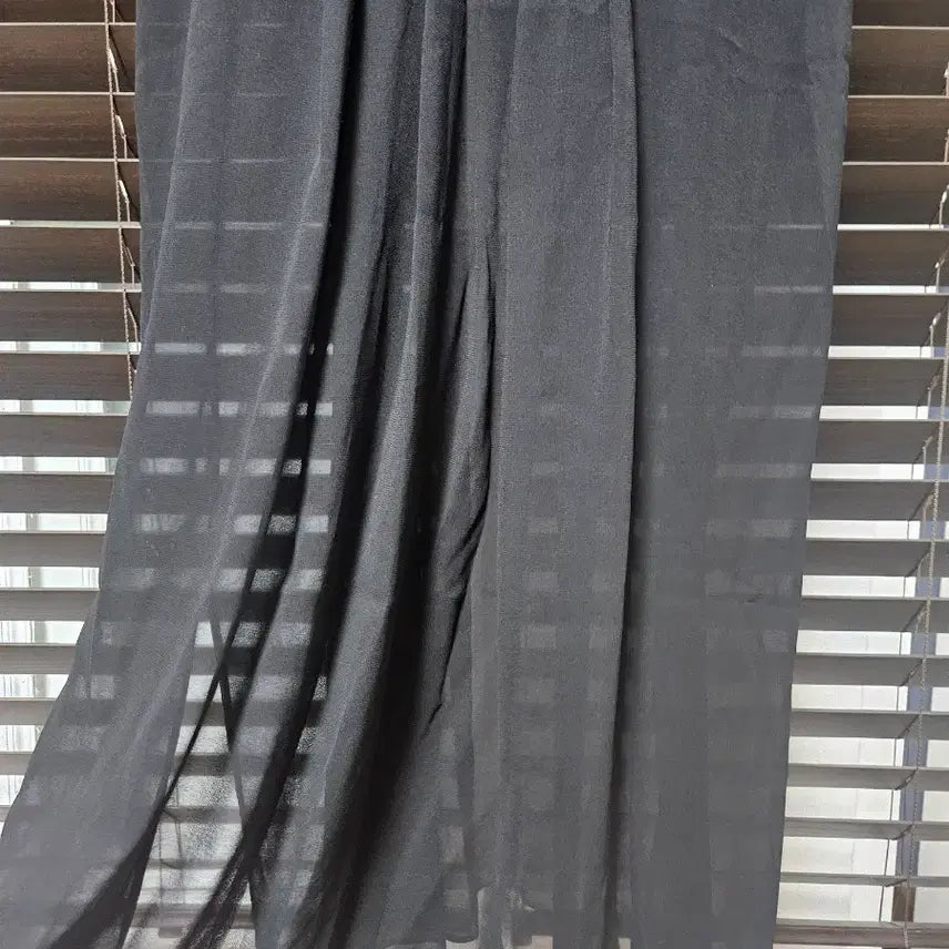[BUNJANG] Sandro Black See-Through Long Dress / 산드로 블랙 시스루 원피스