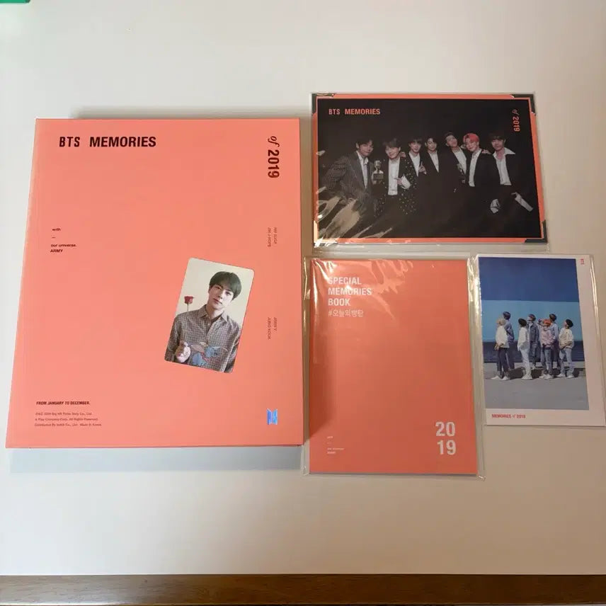 [BUNJANG] BTS Jin 2019 Memories Photobook DVD Photocard / 방탄 bts 2019 메모리즈 포토북 디비디 dvd 석진 진 jin 포카