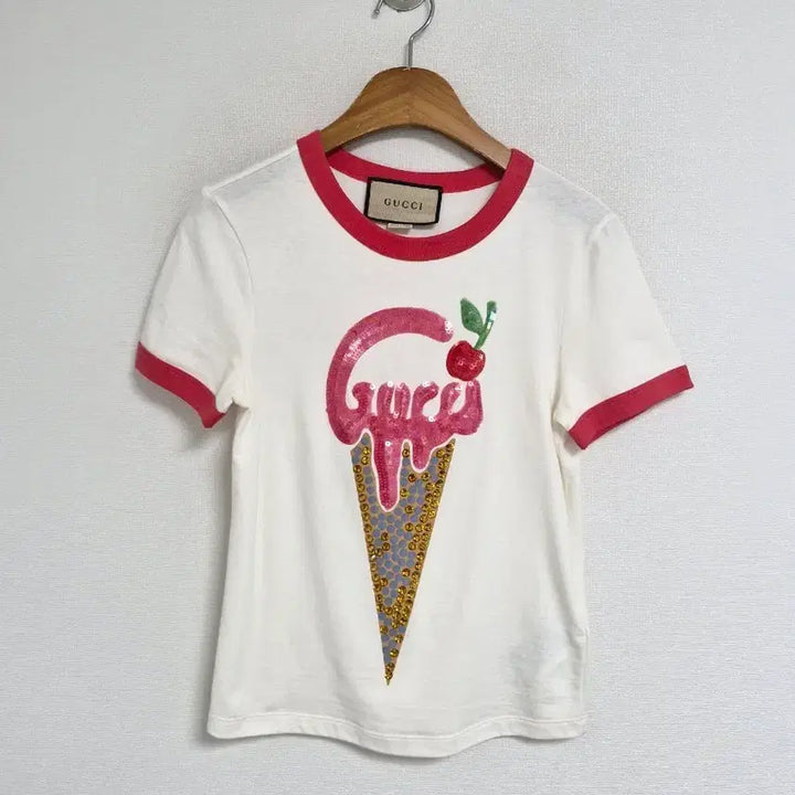 [BUNJANG] Gucci Slim Fit Ice Cream T-Shirt / 23년 구찌 티셔츠 슬림55