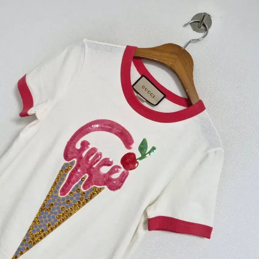 [BUNJANG] Gucci Slim Fit Ice Cream T-Shirt / 23년 구찌 티셔츠 슬림55