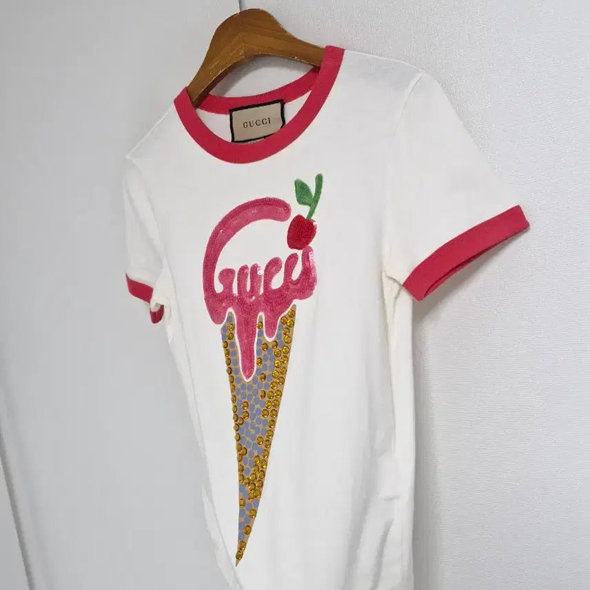 [BUNJANG] Gucci Slim Fit Ice Cream T-Shirt / 23년 구찌 티셔츠 슬림55