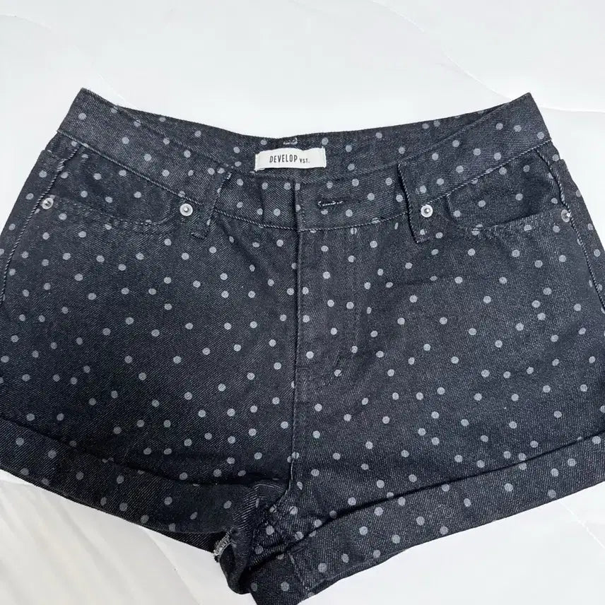 [BUNJANG] Dot Denim Short Pants / 도트 데님 숏팬츠