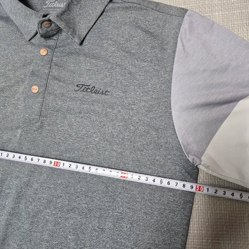 [BUNJANG] Titleist Golf Apparel Short Sleeve Polo Shirt Grey / 타이틀리스트 골프웨어 반팔 카라티 그레이