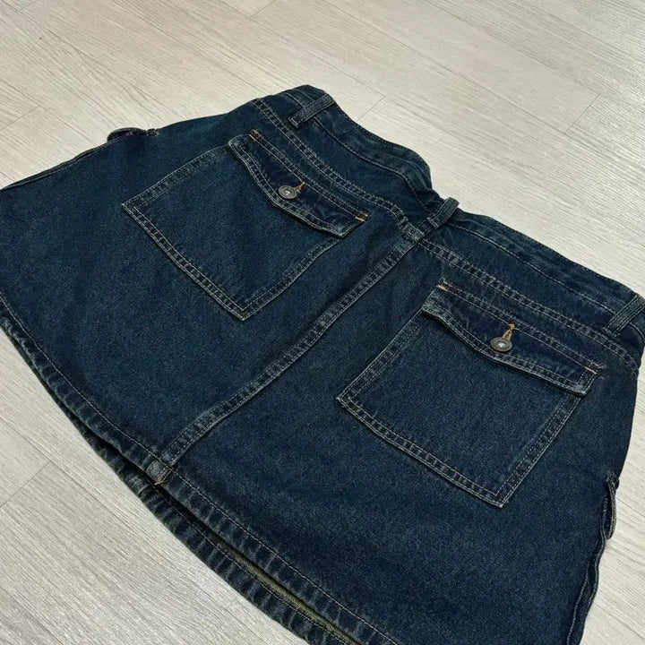 [BUNJANG] Dangdangirl Cotton Cargo Mini Skirt (Vintage Wash) / 새상품)당당걸[MADE] 빅사이즈 코튼 카고 미니 스커트 치마바지(빈티지