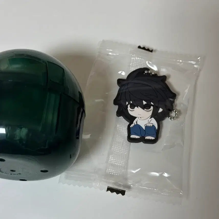 [BUNJANG] Death Note L Rubber Charm Strap Keychain Gacha / 데스노트 엘 L 러버 챰 스트랩 키링 가챠