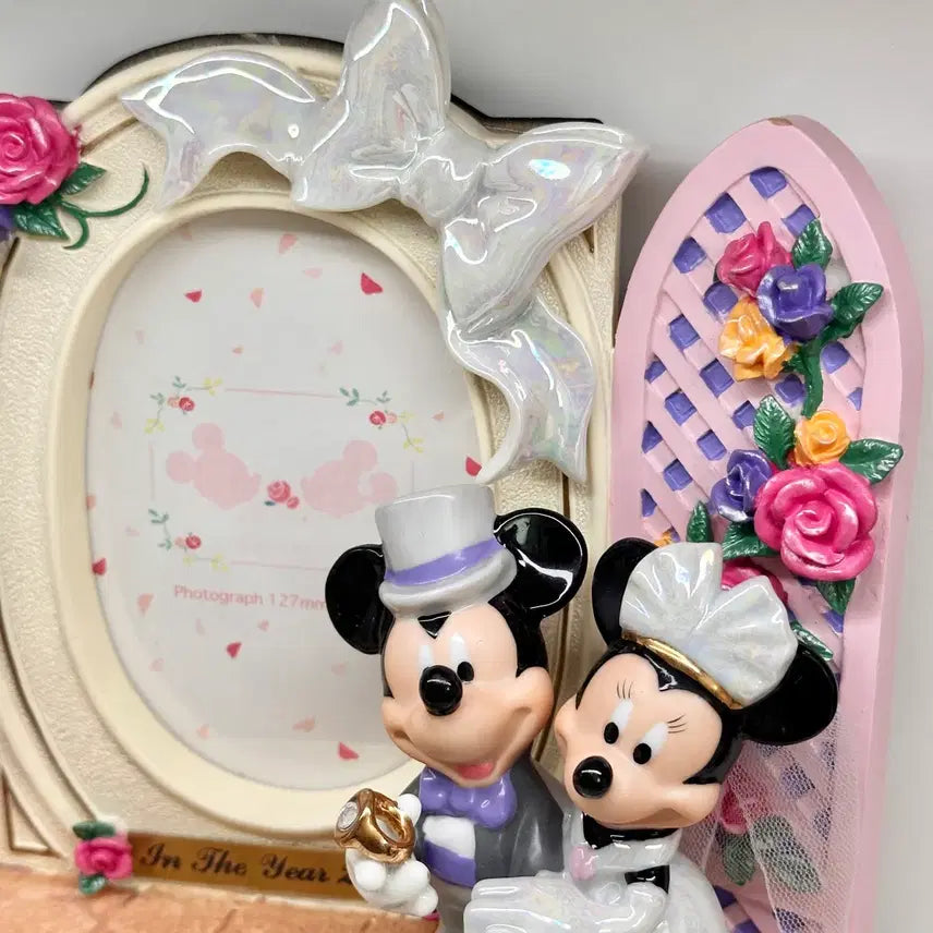 [BUNJANG] Disney Mickey &amp; Minnie Wedding Frame 2001 / 디즈니 미키미니 웨딩액자 2001