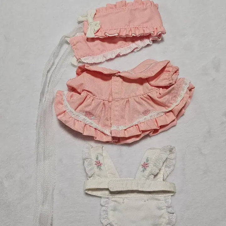 [BUNJANG] 20cm Doll Clothes Pink Dress Set / 20cm 솜인형옷 핑크드레스 세트