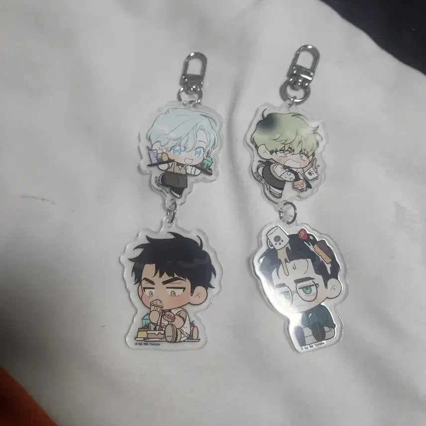 [BUNJANG] Nam Out of Us Acrylic Keyring Set / 남보다 못한 사이 대롱 아크릴 키링 개봉 보호필름 부착 일괄