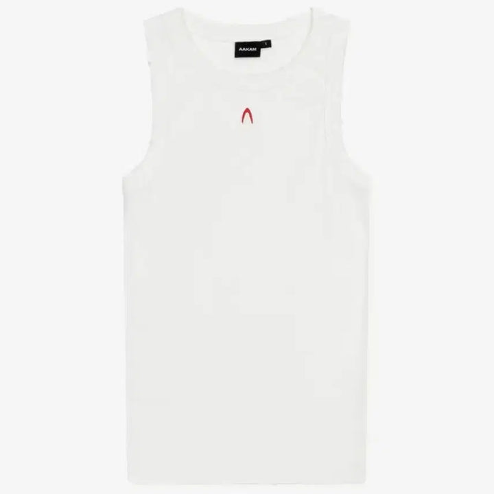 [BUNJANG] AKAM Distressed Logo Sleeveless Top (White) / 아캄 Distressed Logo Sleeveless (White)