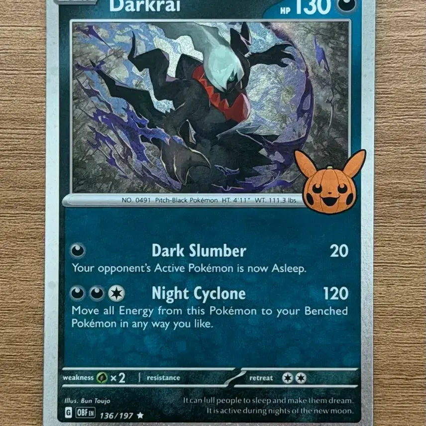 [BUNJANG] Pokemon 2024 Halloween Darkrai Trading Card / !최저가!포켓몬 카드 2024 할로윈 다크라이 소장용