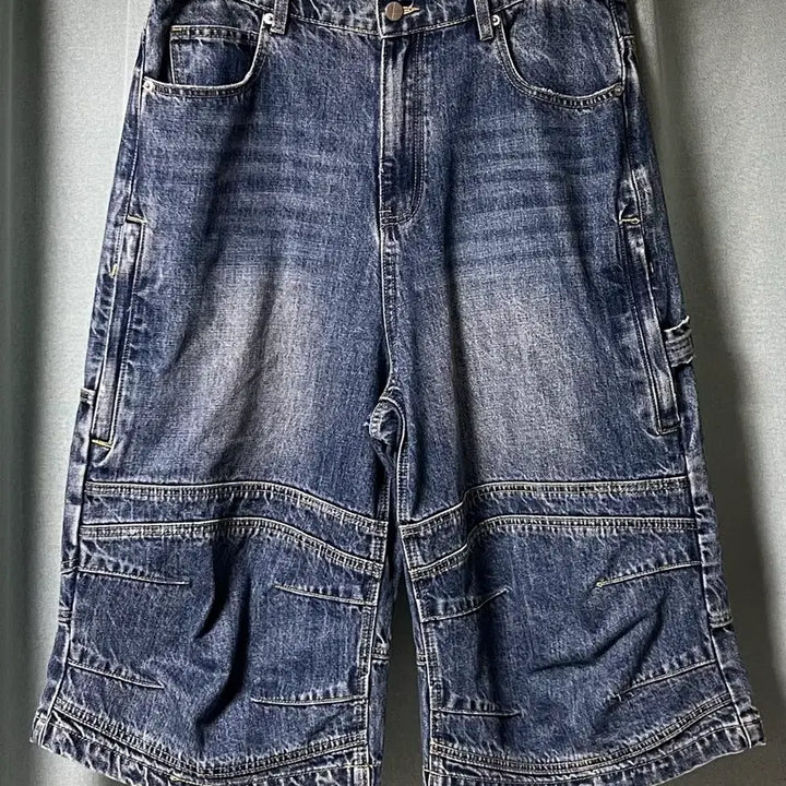 [BUNJANG] Roaring Raad Carpenter Bermuda Denim Pants Blue L / [L] 로어링라드 카펜터 버뮤다 데님 팬츠 블루