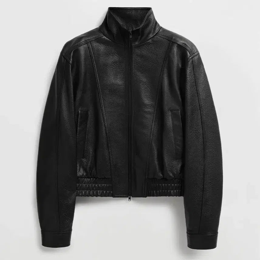 [SOLD OUT] 엘무드 세인트 램스킨 레더 보머 자켓 블랙 46