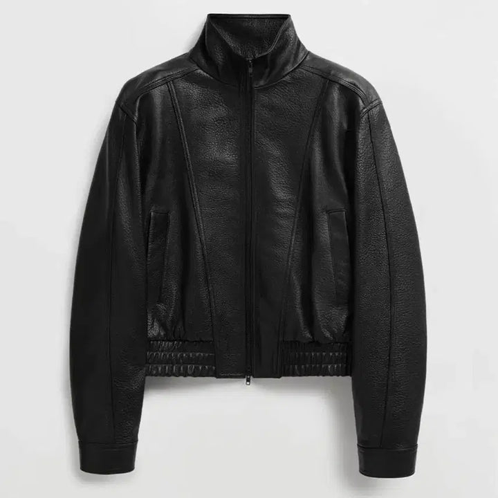 [SOLD OUT] 엘무드 세인트 램스킨 레더 보머 자켓 블랙 46
