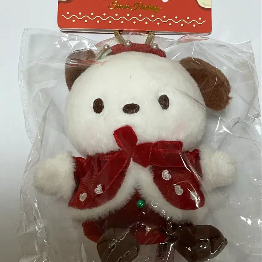 [BUNJANG] Sanrio Pochacco Christmas Pop-up Limited Edition 12cm Plush Keychain (Sealed) / 12cm 미개봉 정품 / 산리오 크리스마스 팝업 포차코 인형 키링