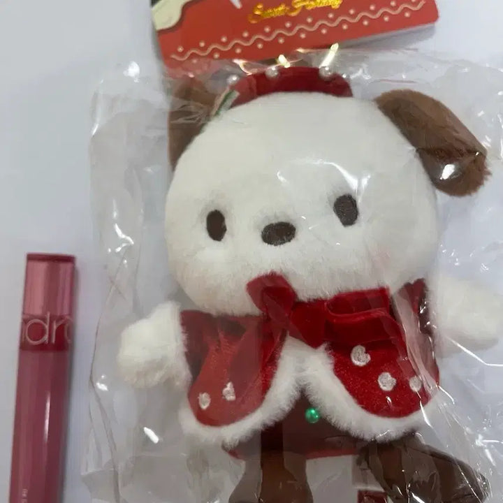 [BUNJANG] Sanrio Pochacco Christmas Pop-up Limited Edition 12cm Plush Keychain (Sealed) / 12cm 미개봉 정품 / 산리오 크리스마스 팝업 포차코 인형 키링