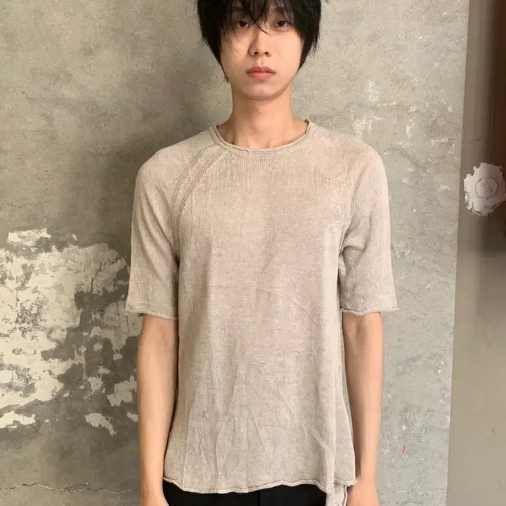 [SOLD OUT] 이세이미야케 Plantation 니트 반팔 티셔츠