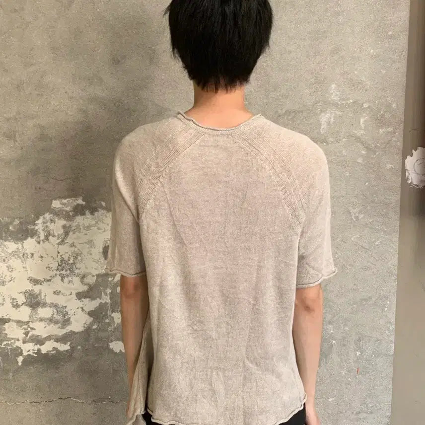 [SOLD OUT] 이세이미야케 Plantation 니트 반팔 티셔츠
