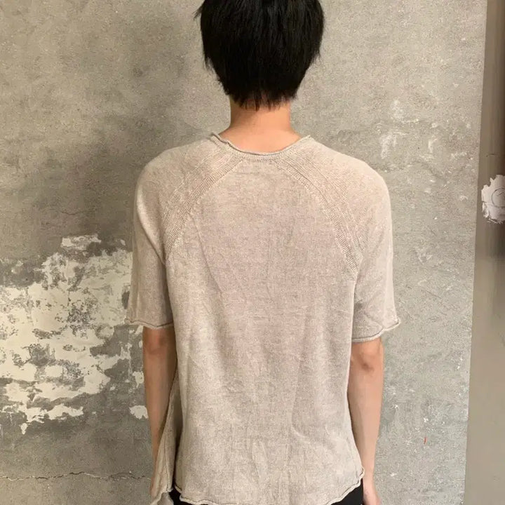[SOLD OUT] 이세이미야케 Plantation 니트 반팔 티셔츠