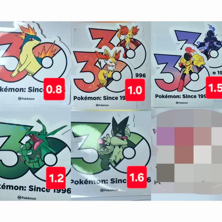 [BUNJANG] Pokemon 30th Anniversary Sticker Set - Mascarana, Archaludon, Rayquaza, Iron Boulder, Meowscarada / 포켓몬 30주년 스티커 마스카나 파라블레이즈 레쿠쟈 마그케인 마폭시