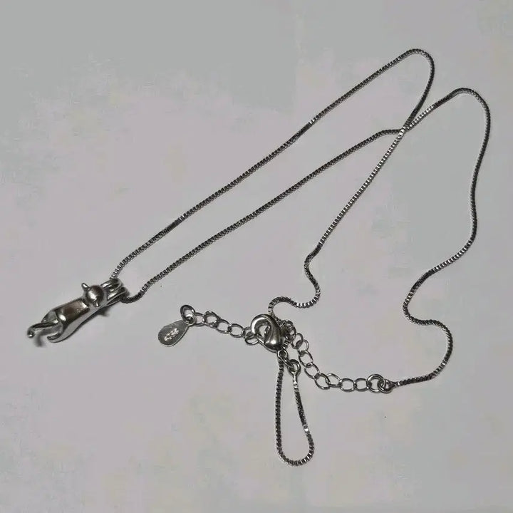 [BUNJANG] Silver Cat Pendant Necklace / 고양이 목걸이 실버