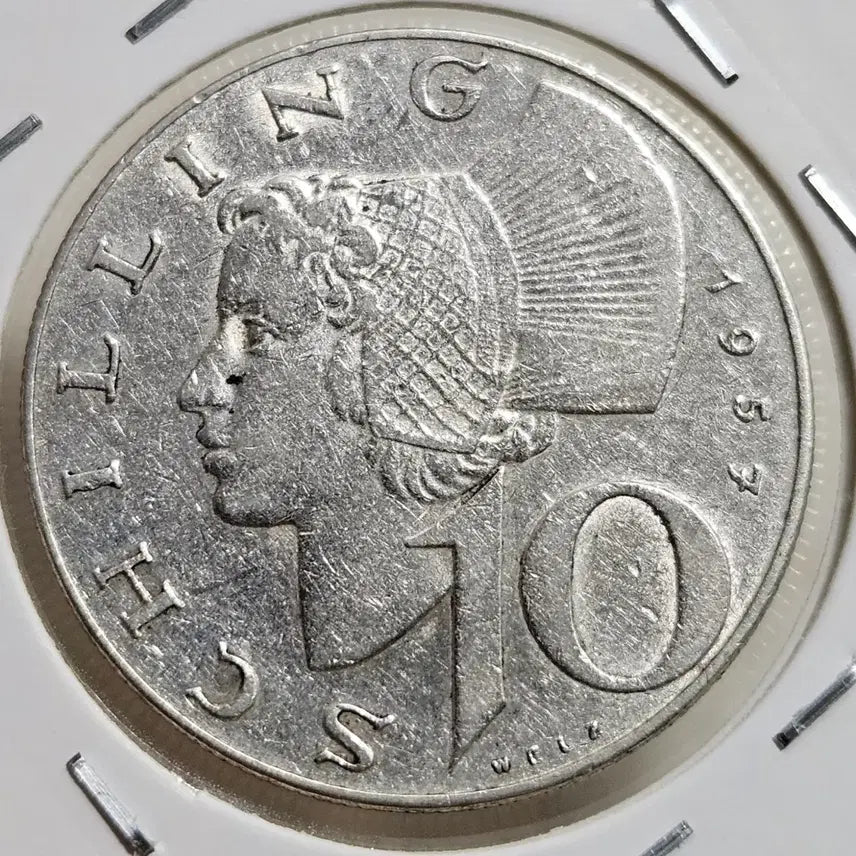 [BUNJANG] Austrian Republic 1957 10 Schilling Silver Coin / 오스트리아 공화국 1957년 10실링 은화 (나)