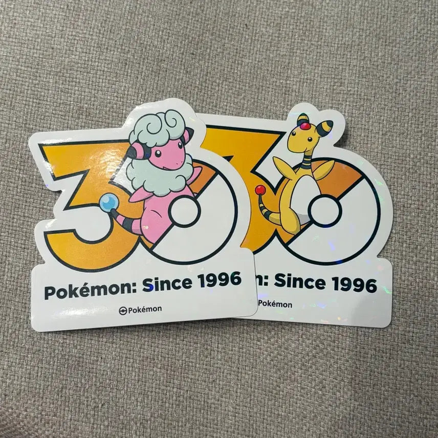 [BUNJANG] Pokemon 30th Anniversary Logo Sticker Set / 포켓몬 30주년 로고스티커 보송송 전룡