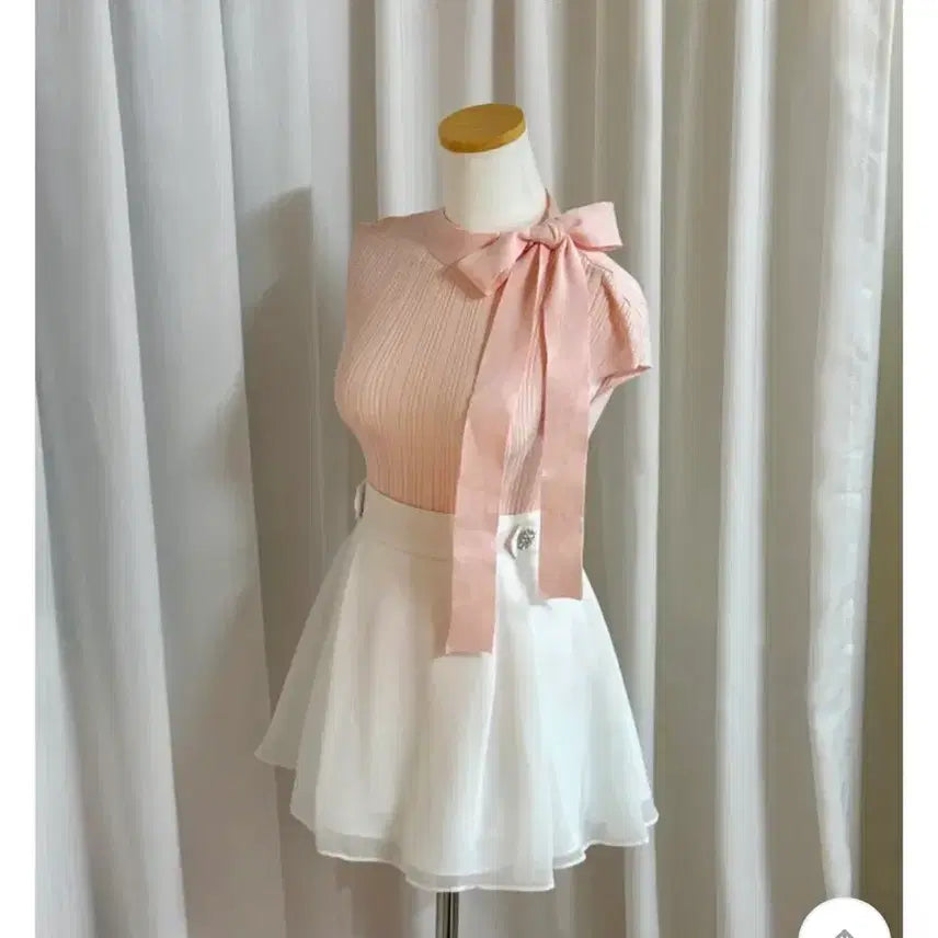 [SOLD OUT] [새상품] 리본 캡소매 골지니트 2개 일괄 수입의류
