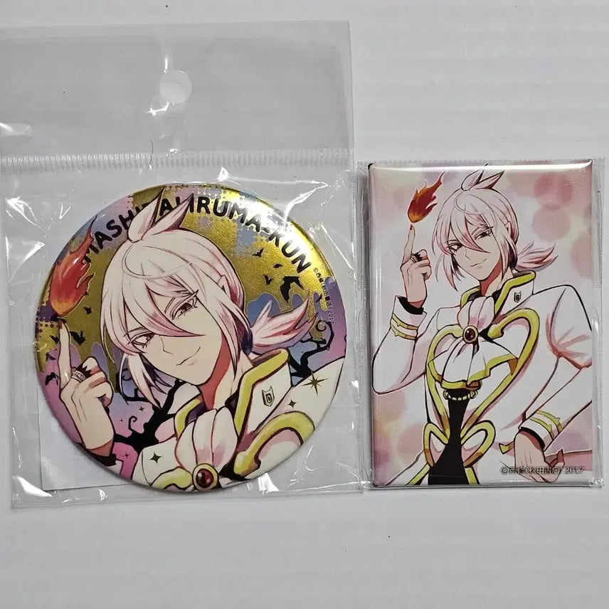 [BUNJANG] Welcome to Demon School! Iruma-kun Asmodeus Aris Original Art Can Badge Magnet Set / 악입문 아스모데우스 아리스 원화 캔뱃지 마그넷 이루마군